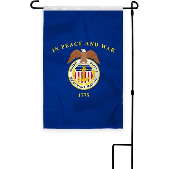 Promopatriot Merchant Marine 18x12 inch Garden Flag Durable Knitted with Stitched Edges