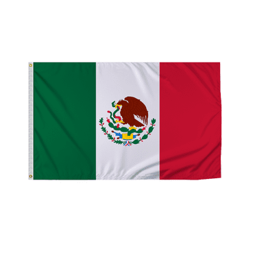 Promopatriot Mexico Country Flag 5x8 Ft Outdoor Nylon Double Stitched Edges Canvas Header Brass Grommets Fade Resistant & Vivid Colors