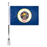 Promopatriot Minnesota State Motorcycle Flag 6x9 inch - Double-Layered Printed 3-Ply Durable Knitted Polyester - 0.75 inch Sleeve - Fits on 3/8" Mount Pole (Not Included)