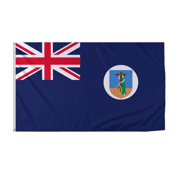 Promopatriot Montserrat Country Flag 8x12 ft - 200D Nylon - Rope Thimble & 1 Brass Grommet - Fade Proof Outdoor Long Lasting All Weather Flag