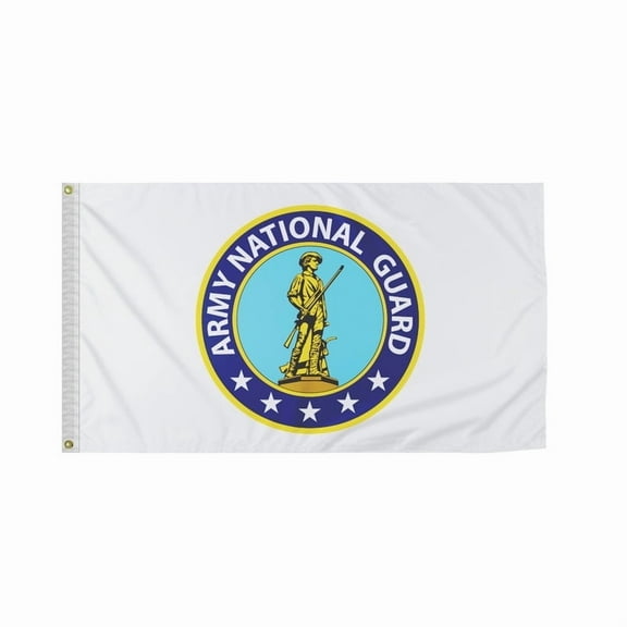 Promopatriot National Guard 4.4x5.6 inch Flag Durable Nylon with Stitched Edges