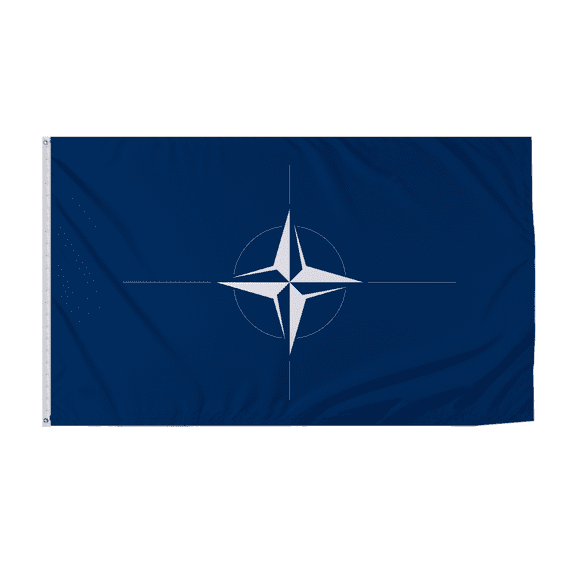 Promopatriot Nato Country Flag 6x10 Ft Outdoor Nylon Double Stitched Edges Canvas Header Brass Grommets Fade Resistant & Vivid Colors