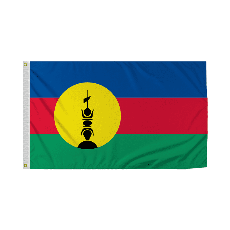 Promopatriot New Caledonia Country Flag 3x5 Ft Outdoor Nylon Double Stitched Edges Canvas Header Brass Grommets 3'x5' New Caledonia