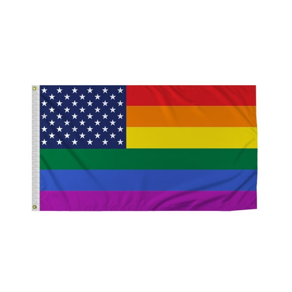 Promopatriot New Old Glory Pride Flag 3x5 Ft Printed 200D Nylon Brass Grommets Stitched Edges Fade Proof Sharp Colors - Pride Lgbtq Flag 3x5 Fts