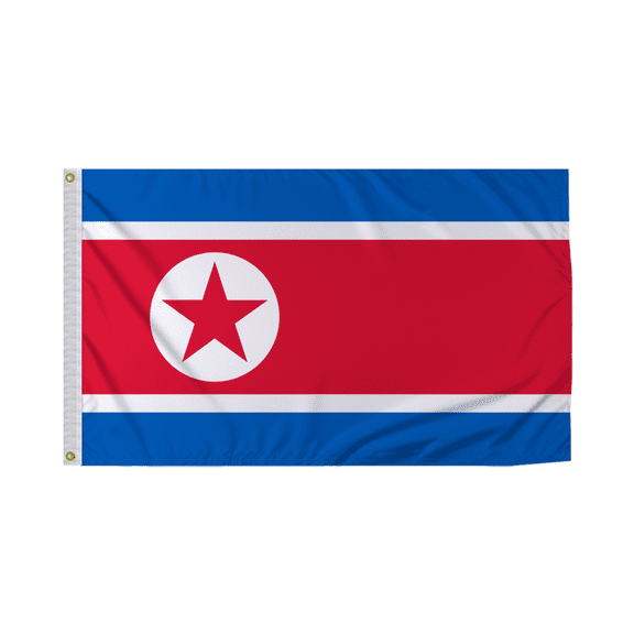 Promopatriot North Korea Country Flag 3x5 Ft Outdoor Nylon Double Stitched Edges Canvas Header Brass Grommets 3'x5' North Korea