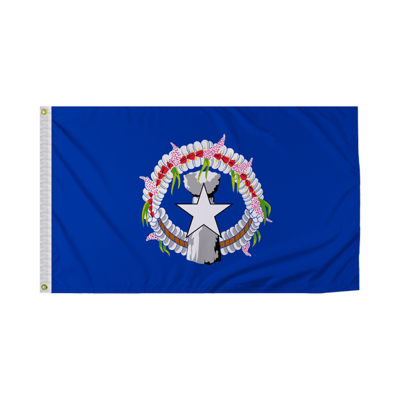 Promopatriot Northern Mariana Islands Country Flag 3x5 Ft Outdoor Nylon Double Stitched Edges Canvas Header Brass Grommets 3'x5' Northern Mariana Islands