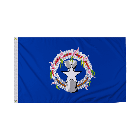 Promopatriot Northern Mariana Islands National Flag 3x5 ft Polyester Double Stitched Edges Polyester Header Metal Grommets Fade Resistant & Vivid Colors Indoor