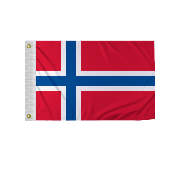 Promopatriot Norway National Flag 2x3 ft Nylon Double Stitched Edges Canvas Header Brass Grommets Fade Resistant & Vivid Colors