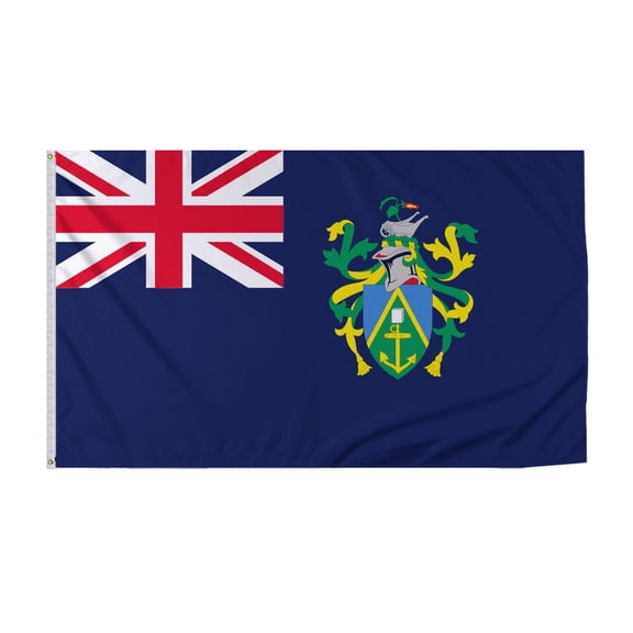 Promopatriot Pitcairn Islands Country Flag 8x12 ft - 200D Nylon - Rope Thimble & 1 Brass Grommet - Fade Proof Outdoor Long Lasting All Weather Flag