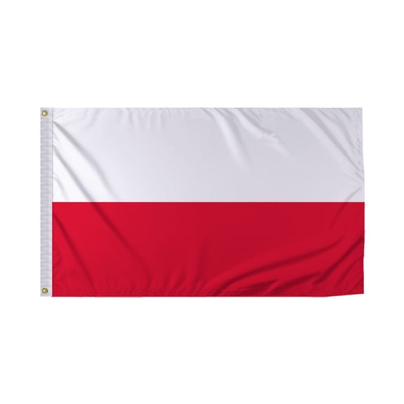 Promopatriot Poland Country Flag 4x6 Ft Outdoor Nylon Double Stitched Edges Canvas Header Brass Grommets Fade Resistant & Vivid Colors