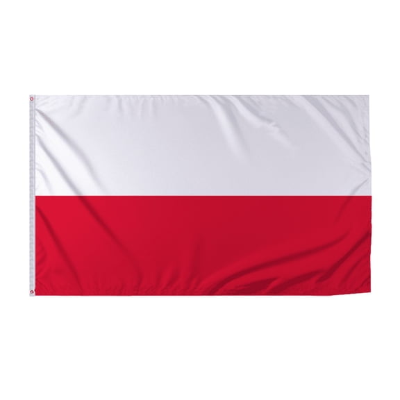 Promopatriot Poland Country Flag 8x12 ft - 200D Nylon - Rope Thimble & 1 Brass Grommet - Fade Proof Outdoor Long Lasting All Weather Flag