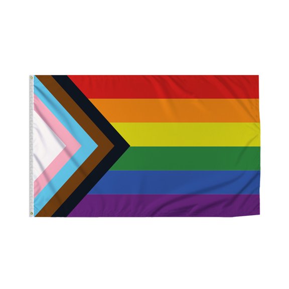 Promopatriot Progress Pride Flag 3x5 Ft Polyester Plated Grommets 3 x 5 Ft Pride Banner