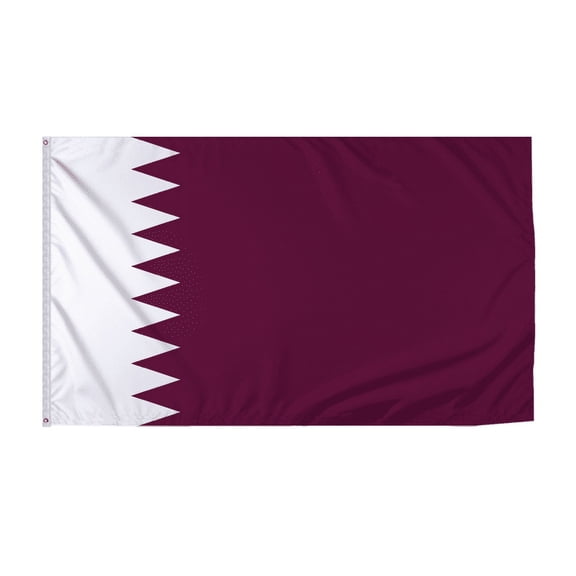 Promopatriot Qatar Country Flag 6x10 Ft Outdoor Nylon Double Stitched Edges Canvas Header Brass Grommets Fade Resistant & Vivid Colors