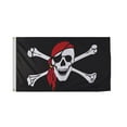thumbnail image 1 of Promopatriot Red Skull Bandana Pirate Flag 12x18 inch Nylon 200D with Brass Grommets, 1 of 1