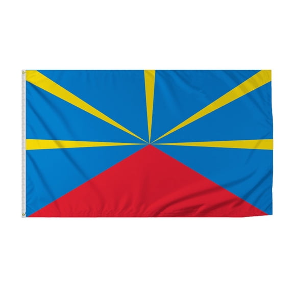Promopatriot Reunion Country Flag 8x12 ft - 200D Nylon - Rope Thimble & 1 Brass Grommet - Fade Proof Outdoor Long Lasting All Weather Flag
