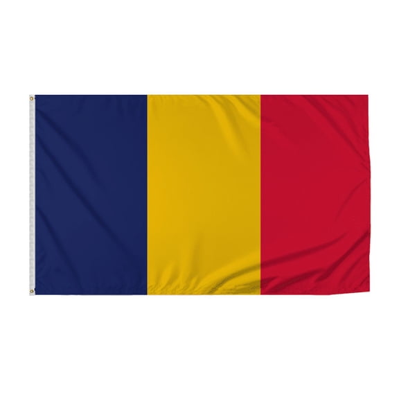 Promopatriot Romania Country Flag 8x12 ft - 200D Nylon - Rope Thimble & 1 Brass Grommet - Fade Proof Outdoor Long Lasting All Weather Flag
