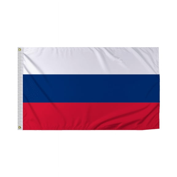 Promopatriot Russia National Flag 3x5 ft Polyester Double Stitched Edges Polyester Header Metal Grommets Fade Resistant & Vivid Colors Indoor