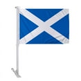 thumbnail image 1 of Promopatriot Scotland Car Flag 10.5x15 inch Premium Super Knit Polyester Fabric Double Sided Stitched 19" Plastic Unbreakable Stiff Pole, 1 of 1