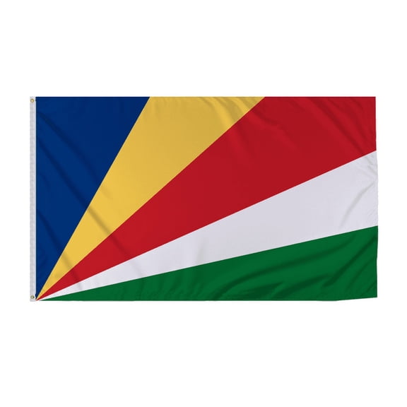 Promopatriot Seychelles Country Flag 6x10 Ft Outdoor Nylon Double Stitched Edges Canvas Header Brass Grommets Fade Resistant & Vivid Colors