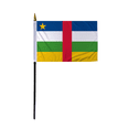 thumbnail image 1 of Promopatriot Small Central African Republic Country Stick Flag 4x6 inch 11" Plastic Stick Polyester Fabric Stitched Edges Hand Held Mini Small Stick Flags, 1 of 1