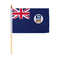 thumbnail image 1 of Promopatriot Small Falkland Islands National Desk Flag 12x18 inch 24" Wood Stick Polyester Double Stitched Edges Mini Falkland Islands flag on Stick, 1 of 1