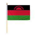 thumbnail image 1 of Promopatriot Small Malawi National Desk Flag 12x18 inch 24" Wood Stick Polyester Double Stitched Edges Mini Malawi flag on Stick, 1 of 1