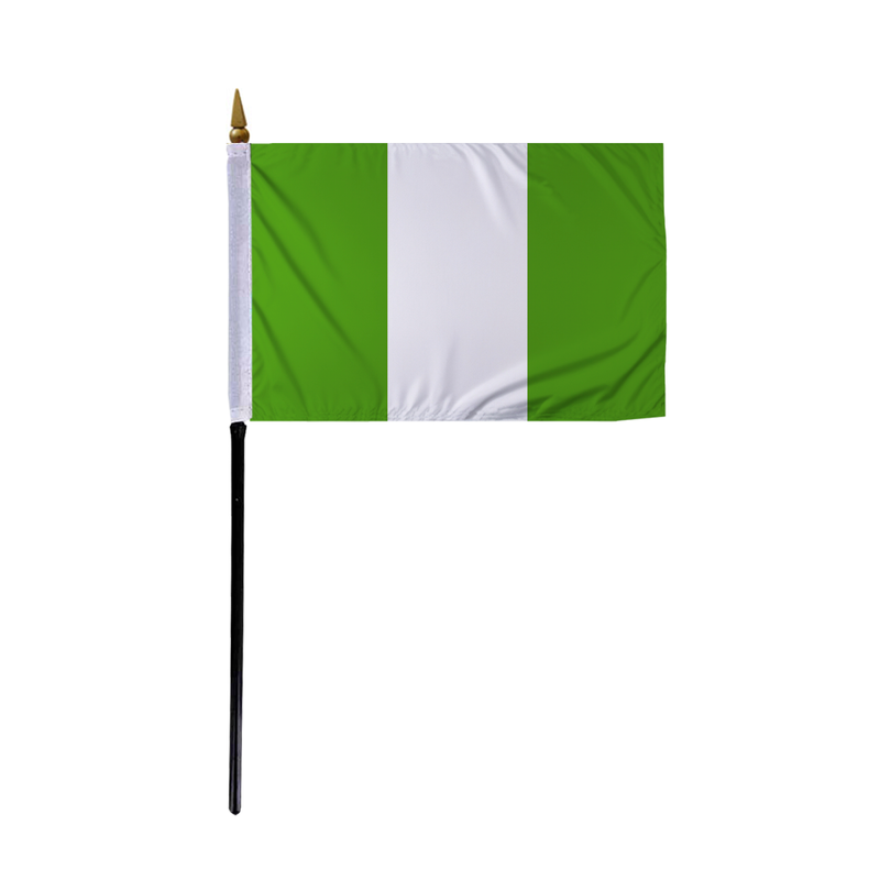 Bandiera Nigeria Da Tavolo 4x6 Pollici Con Supporto E Base Nera – Miniatura Stampata - Foto 2