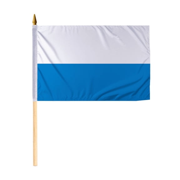 Promopatriot Small San Marino National Desk Flag 12x18 inch 24" Wood Stick Polyester Double Stitched Edges Mini San Marino flag on Stick