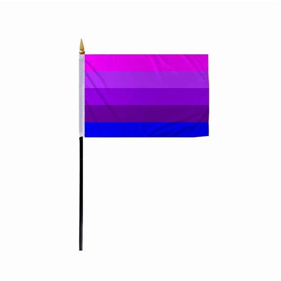 Promopatriot Small Transexual Alt Pride Flag 4x6 inch Stick Flag Sewn Edges Fade Resistant Polyester Table Desk 11" Plastic Stick Flag