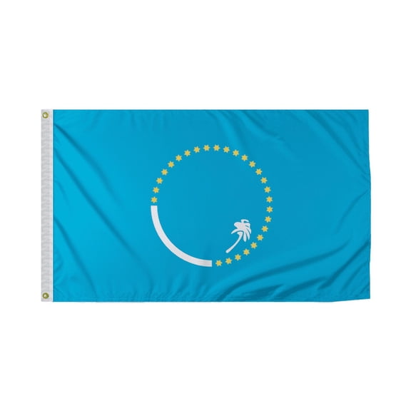 Promopatriot South Pacific Commission Country Flag 3x5 Ft Outdoor Nylon Double Stitched Edges Canvas Header Brass Grommets 3'x5' South Pacific Commission