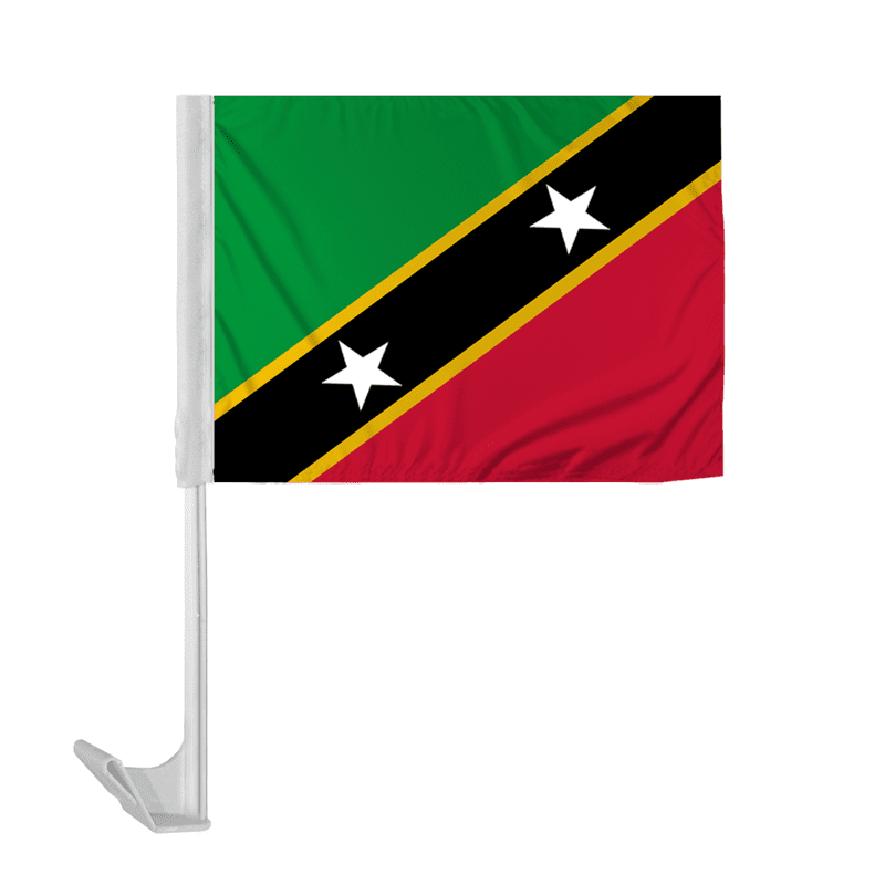 Promopatriot St. Kitts Car National Flag 12x16 inch Economy Polyester ...