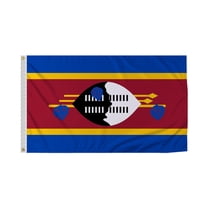 Promopatriot Swaziland Country Flag 3x5 Ft Outdoor Nylon Double Stitched Edges Canvas Header Brass Grommets 3'x5' Swaziland