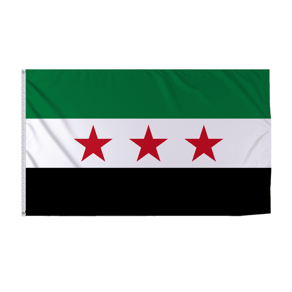 Promopatriot Syria Country Flag 6x10 Ft Outdoor Nylon Double Stitched Edges Canvas Header Brass Grommets Fade Resistant & Vivid Colors