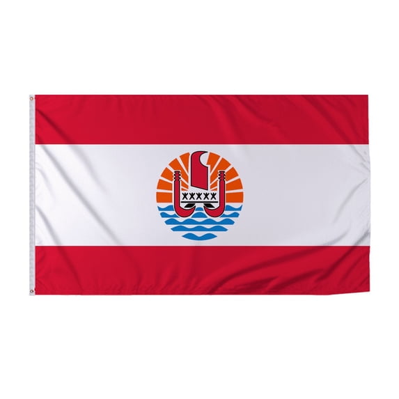 Promopatriot Tahiti Country Flag 8x12 ft - 200D Nylon - Rope Thimble & 1 Brass Grommet - Fade Proof Outdoor Long Lasting All Weather Flag