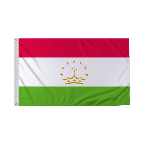Promopatriot Tajikistan Country Flag 3x5 Ft Outdoor Nylon Double Stitched Edges Canvas Header Brass Grommets 3'x5' Tajikistan