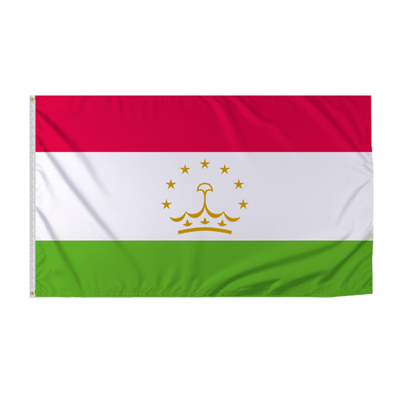 Promopatriot Tajikistan Country Flag 6x10 Ft Outdoor Nylon Double Stitched Edges Canvas Header Brass Grommets Fade Resistant & Vivid Colors