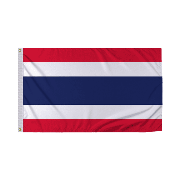 Promopatriot Thailand Country Flag 3x5 Ft Outdoor Nylon Double Stitched Edges Canvas Header Brass Grommets 3'x5' Thailand