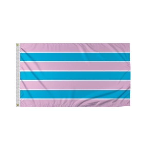 Promopatriot Transexual Pride Boat Nautical Flag 12x18 Inch Printed 200D Nylon - Brass Grommets Fade Proof Vivid Colors