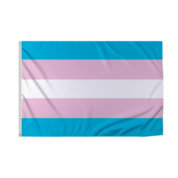 Promopatriot Transgender Pride Flag 3x5 Ft Printed 200D Nylon Brass Grommets Stitched Edges Fade Proof Sharp Colors - Pride Lgbtq Flag 3x5 Fts