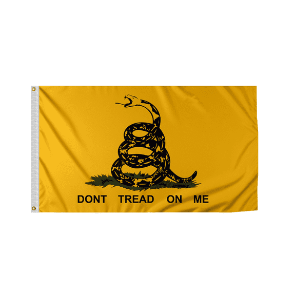 Promopatriot Don't Tread on Me Gadsden Flag 3x5 ft Double Stitched Hem 100% Polyester Metal Grommets Indoor Bold Bright Yellow American Historical Coiled Rattle Snake Gadsden Flag