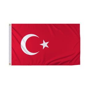 Promopatriot Turkey National Flag 3x5 ft Polyester Double Stitched Edges Polyester Header Metal Grommets Fade Resistant & Vivid Colors Indoor