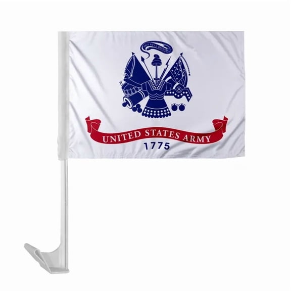 Promopatriot U.S. Army 12x16in Car Flag – Durable Polyester with Stitched Edges