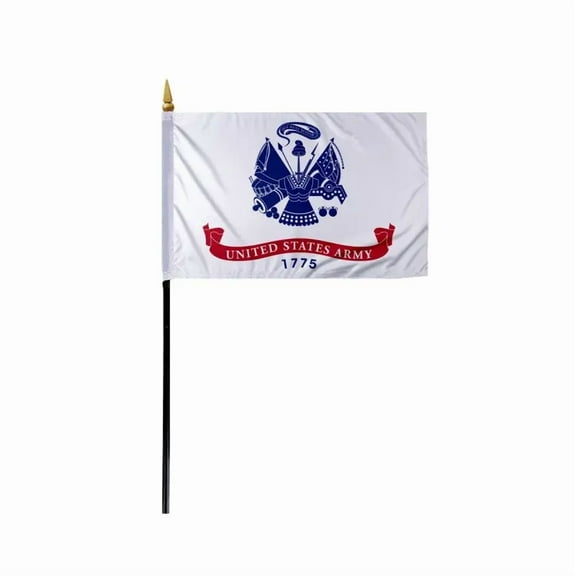 Promopatriot U.S. Army Flag 4x6in Stick Flag – Durable Polyester with Stitched Edges