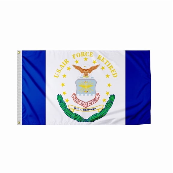 Promopatriot US Air Force Retired 6x9Ft Motercycle Flag – Durable Knitted with Stitched Edges