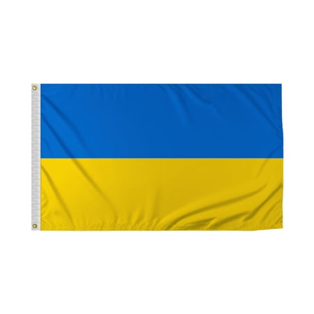Promopatriot Ukraine National Flag 3x5 ft Polyester Double Stitched Edges Polyester Header Metal Grommets Fade Resistant & Vivid Colors Indoor price history and forecast - PromoPatriot