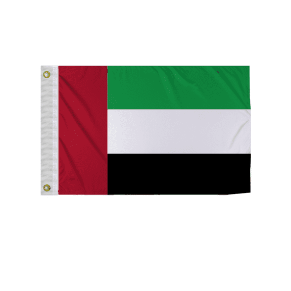 Promopatriot United Arab Emirates 12x18 inch Boat Flag 200D Nylon Double Stitched Canvas Header Brass Grommets Fade Resistant & Vivid Color