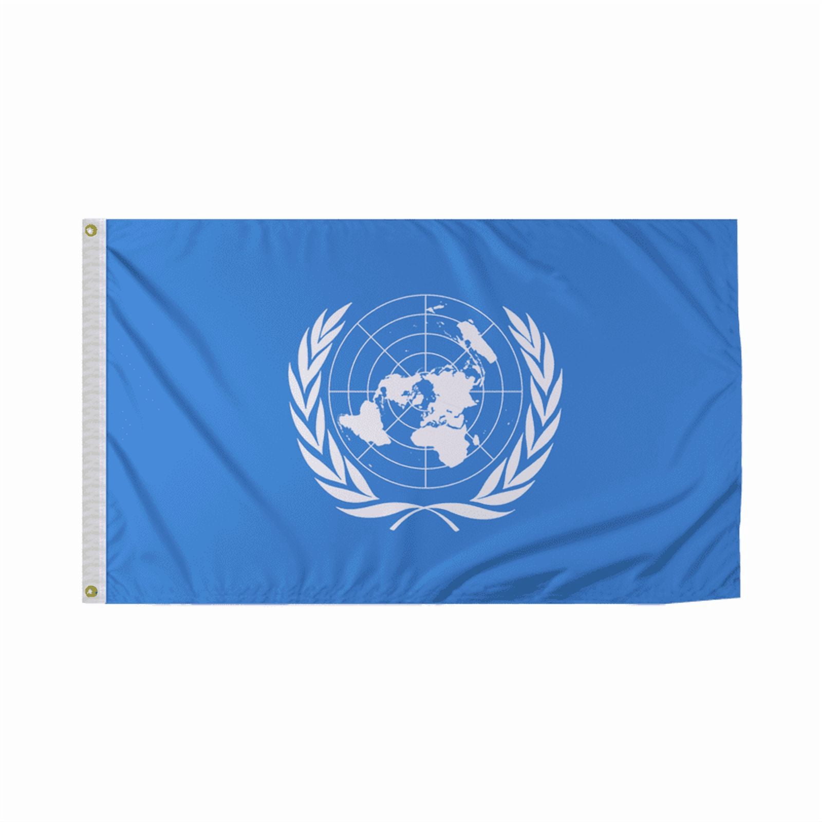 Promopatriot United Nations Country Flag 3x5 Ft Outdoor Nylon Double Stitched Edges Canvas Header Brass Grommets 3'x5' United Nations