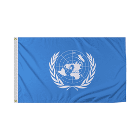 Promopatriot United Nations National Flag 3x5 ft Polyester Double Stitched Edges Polyester Header Metal Grommets Fade Resistant & Vivid Colors Indoor