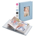 thumbnail image 1 of Promot 4x6 Photo Album, Holds 40 Photos, Hardcover with Slip-In Pockets, Small Keepsake Memory Book - Sky Blue, 1 of 8