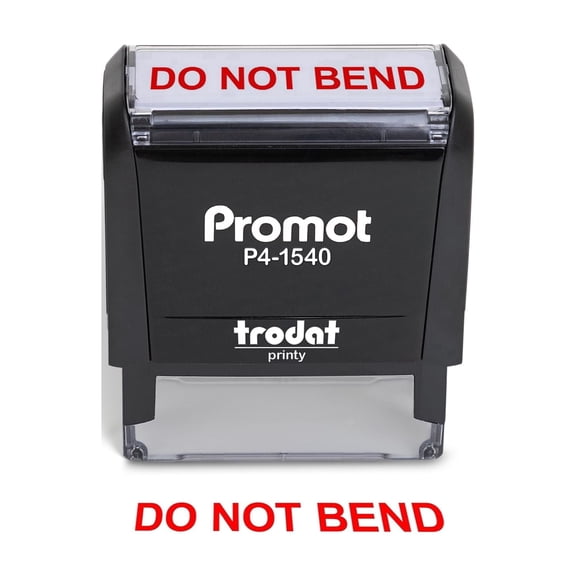 Promot Do Not Bend Self Inking Rubber Stamp - Packaging, Shipping, Moving, Business Supplies, Red Ink